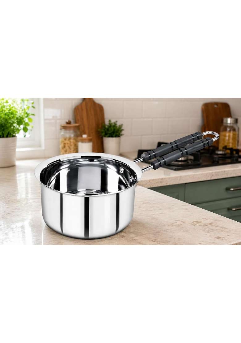 AAYU CRAFT KITCHENWARE FOR LIFE Stainless Steel Sauce Pan with Induction Compatible and Gas Stove Tea Pot | 0.5 L | 0.5 Qt - Indya