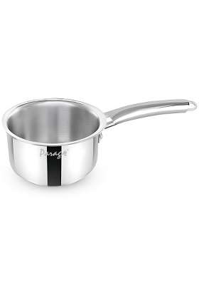 Parage Triply Stainless Steel Sauce Pan | 1.5 L | 1.6 Qt | 16 cm | 6.3 Inch | Induction Compatible | Heavy Bottom