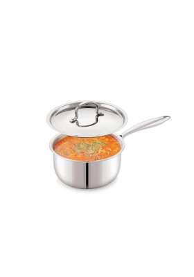 Anjali Tattva Triply Stainless Steel Sauce Pan with Heavy-Duty Triply Base Induction | 1.2 L | 1.3 Qt