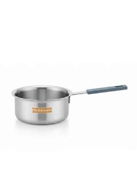 FLIXBLOOM Special Kitchen Triply Stainless Steel Induction Base Cookware Saucepan | 400 ml | 13.5 fl oz | 12 cm | 4.7 Inch