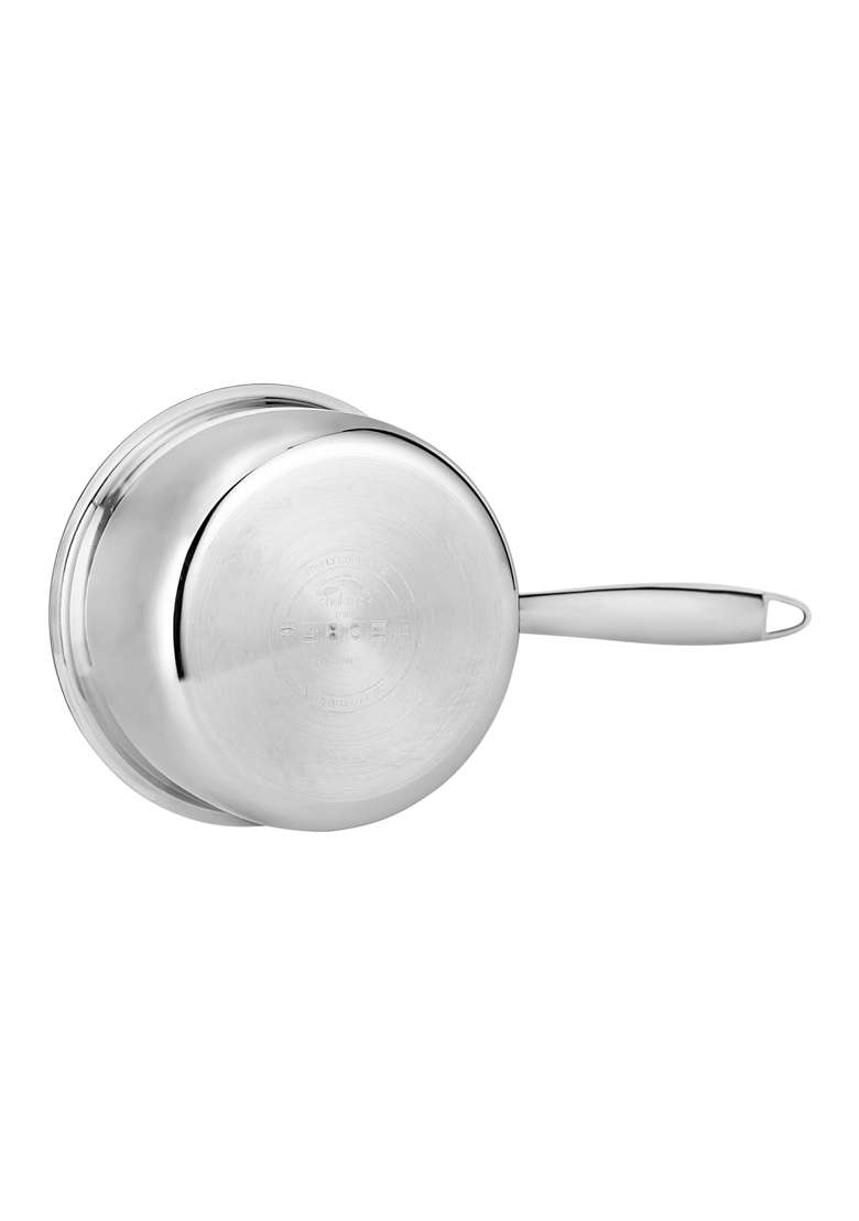 Chakmak Trident Triply Saucepan with Heat Proof Handle | 1.5 L | 1.6 Qt | 14 cm | 5.5 Inch | Induction Compatible - Indya