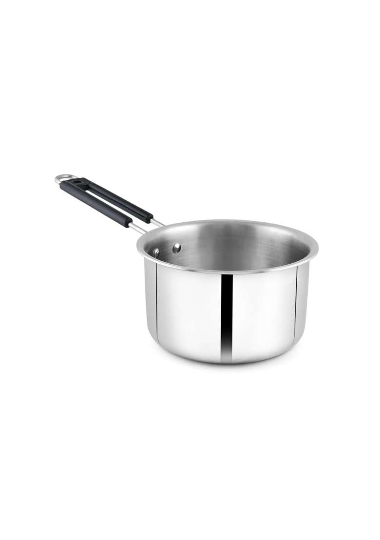ZENSIL Stainless Steel TriPly Saucepan | 2 L | 2.1 Qt | 18 cm | 7.1 Inch | Heavy Bottom - Indya