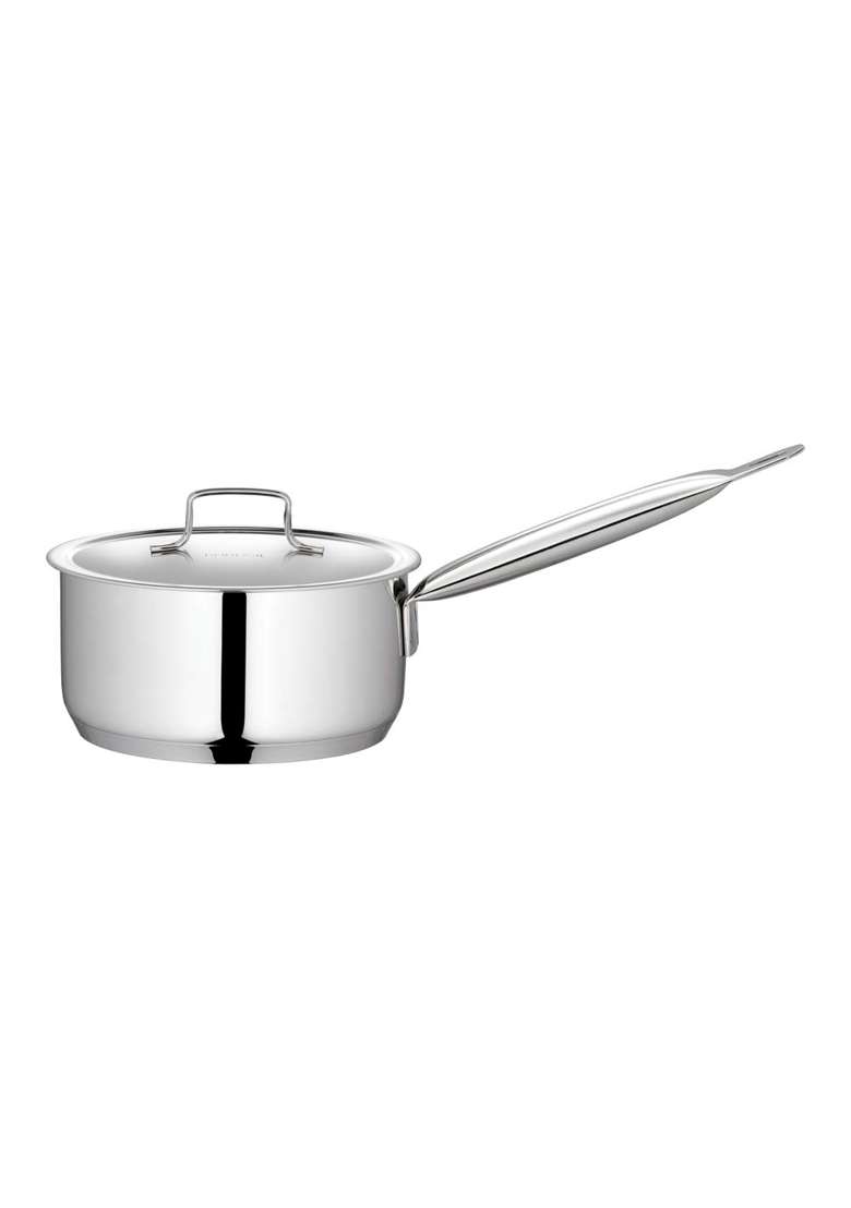 Borosil Stainless Steel Sauce Pan Milk Pan Tea Pan with Lid | 1.5 L | 1.6 Qt | Induction Compatible | Tri-Ply - Indya