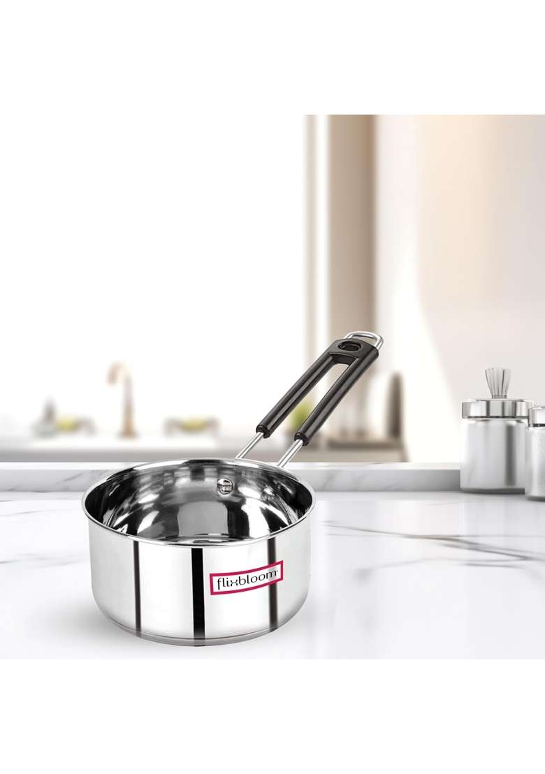 FLIXBLOOM Ambit Stainless Steel Triply-Bottom | 4 L | 4.2 Qt | Induction Compatible - Indya