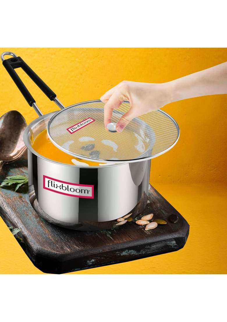 FLIXBLOOM Remarkable Stainless Steel with Triply Bottom Induction Base and LPG Gas Stove | 4 L | 4.2 Qt | With Lid - Indya