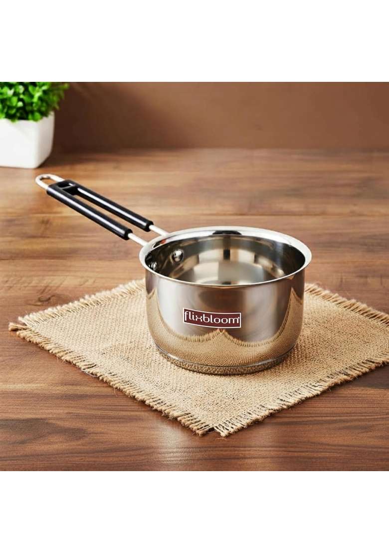 FLIXBLOOM Stainless Steel LPG Friendly Induction Base Cookware with Triply Sandwich | 4 L | 4.2 Qt - Indya