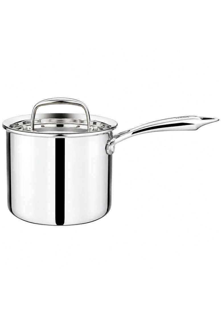 BERGNER Argent Triply Multipurpose Deep Pot | 3 L | 3.2 Qt | 16 cm | 6.3 Inch | Induction Compatible | With Lid - Indya