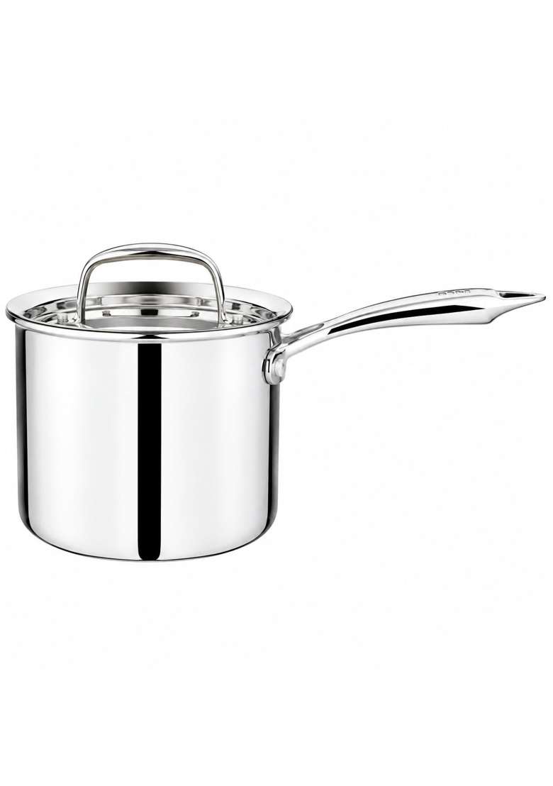 BERGNER Argent Triply Multipurpose Deep Pot | 3 L | 3.2 Qt | 16 cm | 6.3 Inch | Induction Compatible | With Lid - Indya