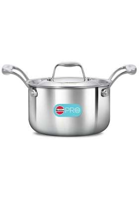 Hawkins Triply Stainless Steel Pro Stewpot | 2 L | 2.1 Qt | Induction Compatible