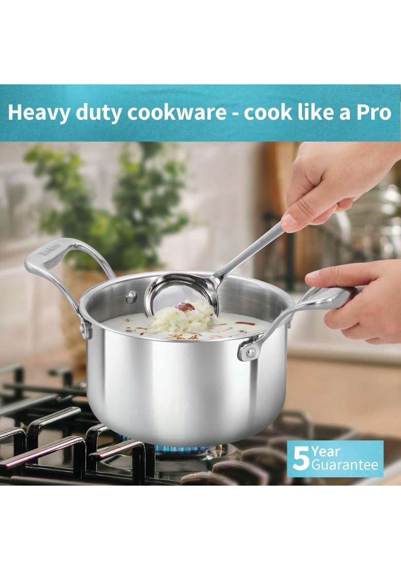 Hawkins Triply Stainless Steel Pro Stewpot | 2 L | 2.1 Qt | Induction Compatible - Indya