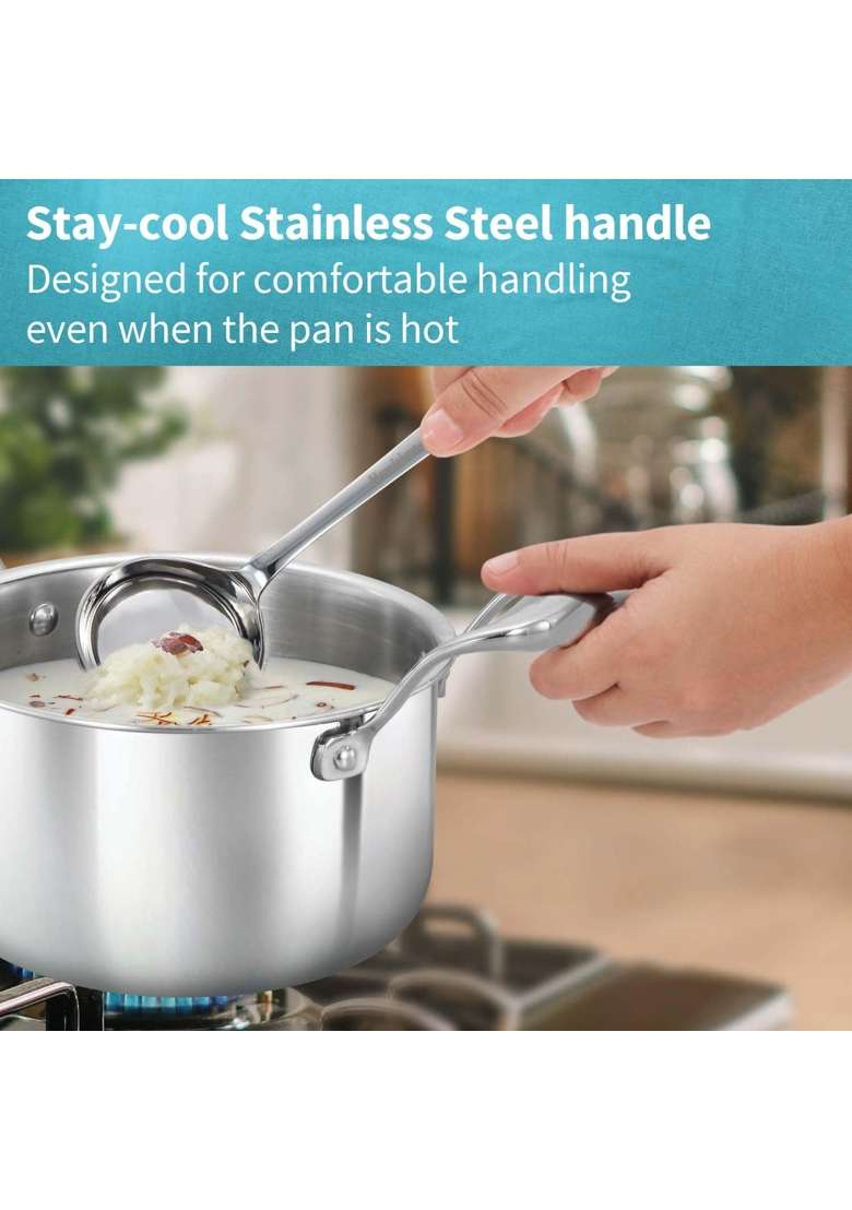 Hawkins Triply Stainless Steel Pro Stewpot | 2 L | 2.1 Qt | Induction Compatible - Indya