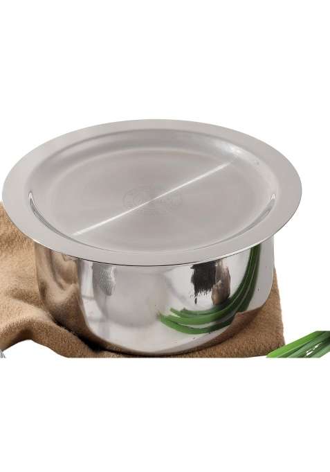 Vinod Platinum Triply Stainless Steel Tope Cooking Pot with Stainless Steel Lid Capacity | 2.5 L | 2.6 Qt | 18 cm | 7.1 Inch | Induction Compatible