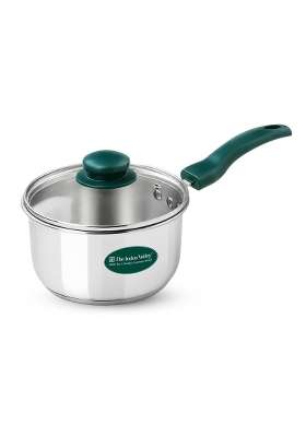The Indus Valley Stainless Steel Impact Bonded Sauce Pan with Glass Lid | 1.5 L | 1.6 Qt | Induction Compatible | Non-Toxic