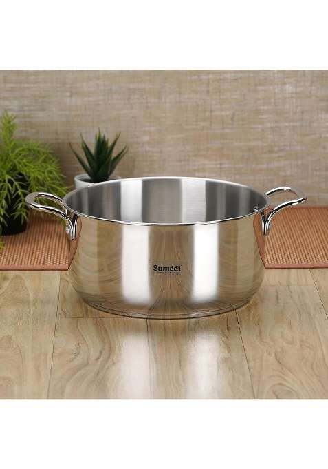 Sumeet Stainless Steel Induction Bottom | 4 L | 4.2 Qt | 22 cm | 8.7 Inch