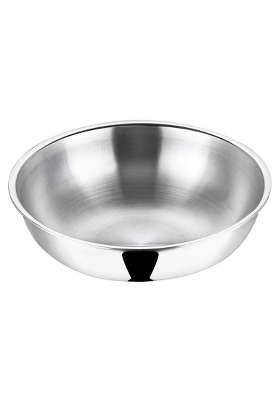 Vinod Platinum Triply Stainless Steel Tasla Deep Pan Capacity | 2.5 L | 2.6 Qt | 24 cm | 9.4 Inch | Induction Compatible
