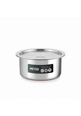Meyer Triply Stainless Steel Tope Cooking Pot with SS 304 Lid | 1.5 L | 1.6 Qt | 16 cm | 6.3 Inch | Non-Toxic