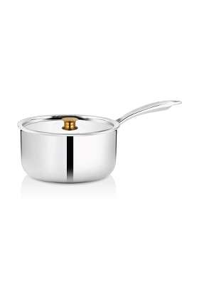Shri and Sam Stainless Steel Triply Sauce Pan | 2 L | 2.1 Qt | 18 cm | 7.1 Inch