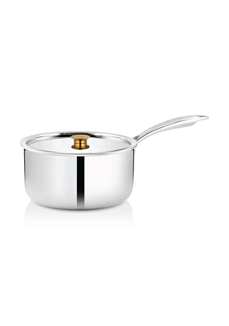 Shri and Sam Stainless Steel Triply Sauce Pan | 2 L | 2.1 Qt | 18 cm | 7.1 Inch - Indya