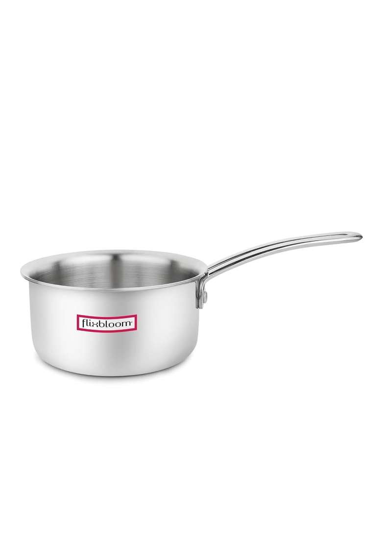 FLIXBLOOM Edge Large Stainless Steel Triply Body | 3 L | 3.2 Qt | Induction Compatible - Indya