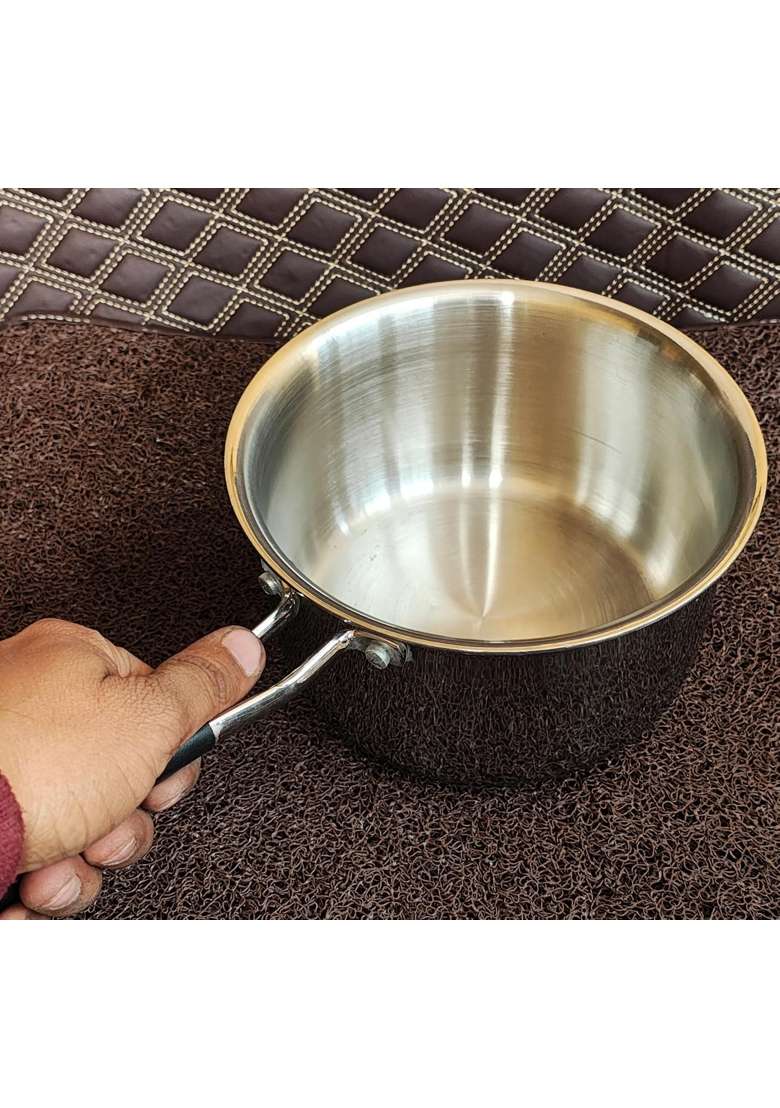 FLIXBLOOM Triply Stainless Steel Saucepan | 2 L | 2.1 Qt | Induction Compatible - Indya