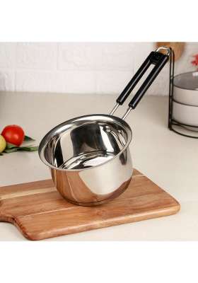 The Earth Store Stainless Steel Sauce Pan | 1.2 L | 1.3 Qt | Induction Compatible