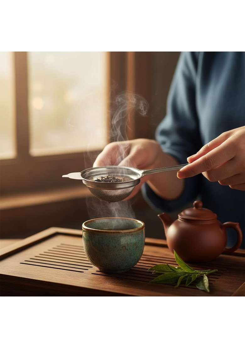 LAZYwindow Baby Sauce Pan Fry Pan with Tea Strainer | 17 cm | 6.7 Inch - Indya