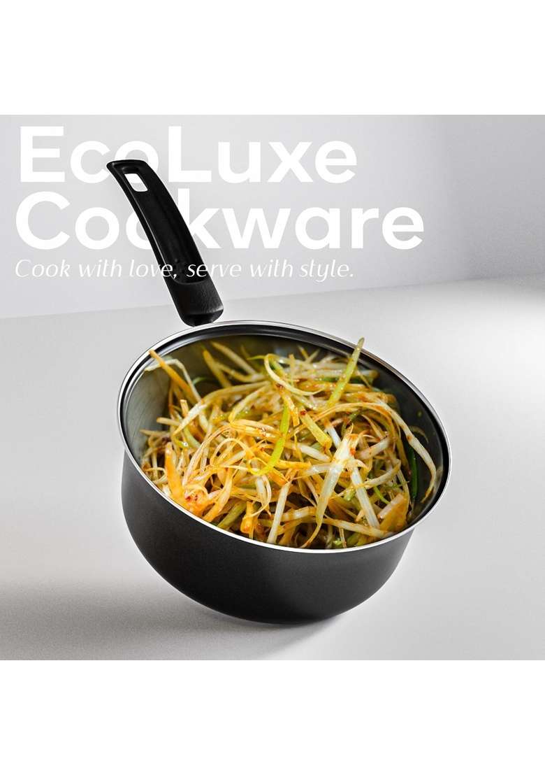 The Earth Store EcoLuxe Medium Saucepan for Tea Milk and Chai Pan Tea Pan Induction Base and Gas Stove | 1.2 L | 1.3 Qt | 16 cm | 6.3 Inch - Indya