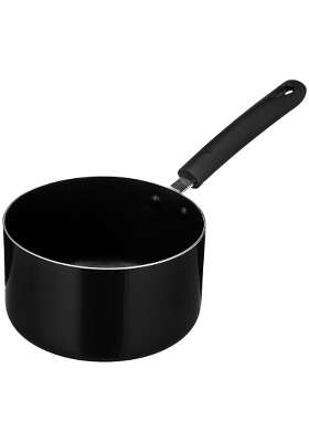 Solimo Amazon Brand Solimo Non-Stick Aluminium Saucepan with 2-Way Non-Stick Coating | 16 cm | 6.3 Inch