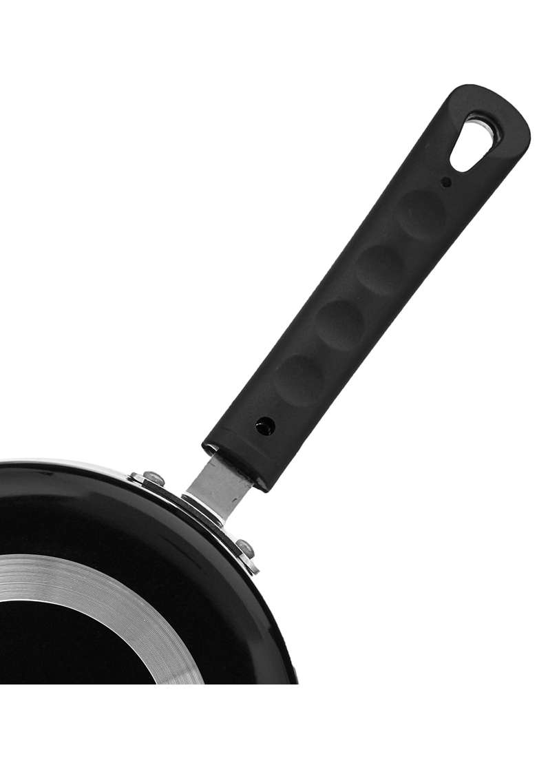 Solimo Amazon Brand Solimo Non-Stick Aluminium Saucepan with 2-Way Non-Stick Coating | 16 cm | 6.3 Inch - Indya