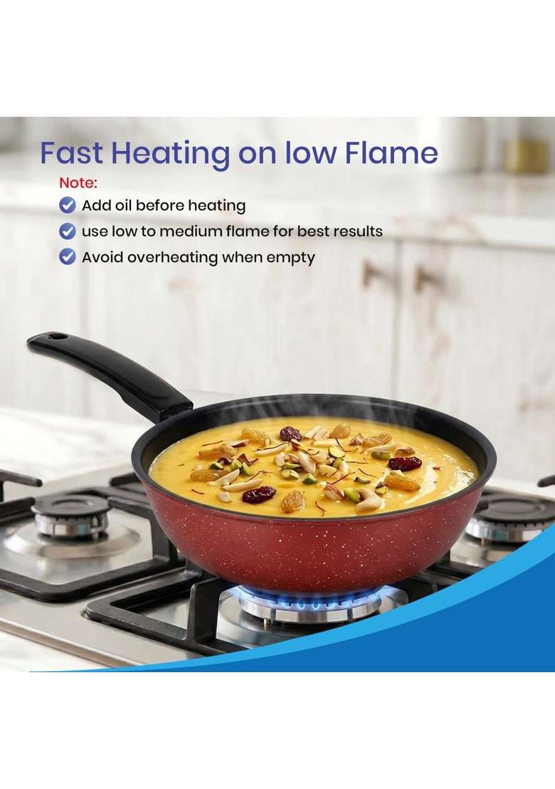 DOZY Nonstick Sauce Pan | 1.5 L | 1.6 Qt | 16.5 cm | 6.5 Inch | Non-Toxic - Indya