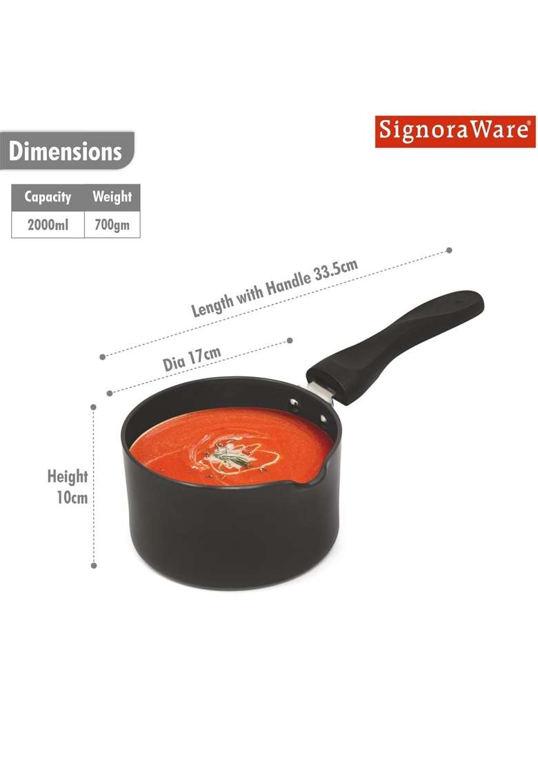 SIGNORA WARE Signoraware Opulent Non Stick Saucepan | 2 L | 2.1 Qt - Indya
