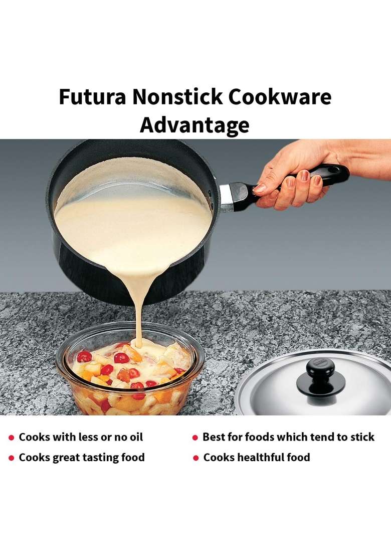 Hawkins Futura Saucepan | 3 L | 3.2 Qt | Non-Stick | With Lid - Indya