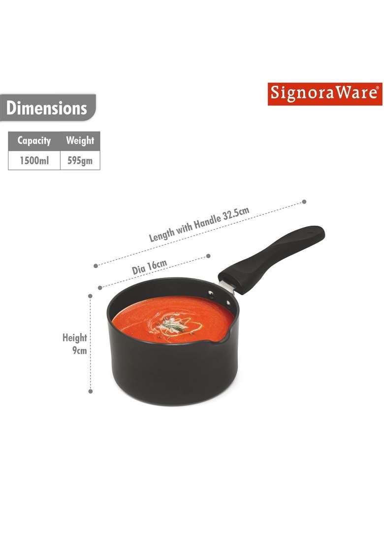 SIGNORA WARE Signoraware Opulent Non Stick Saucepan | 1.5 L | 1.6 Qt - Indya