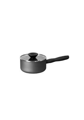Meyer Bauhaus Aluminium Non-Stick Saucepan Milk Pan with Glass Lid | 1.5 L | 1.6 Qt | 16 cm | 6.3 Inch | Induction Compatible | Non-Toxic