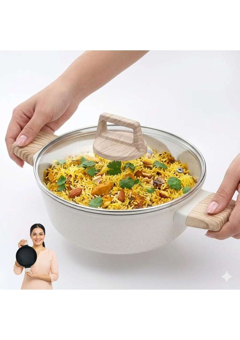 Drumstone Exclusive 1 | 1.5 L | 1.6 Qt | Induction Compatible | Non-Stick | With Lid - Indya