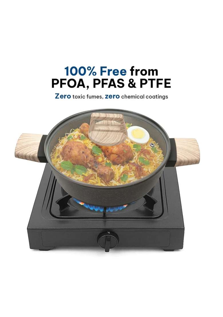 Drumstone Exclusive 1 | 1.5 L | 1.6 Qt | Induction Compatible | Non-Stick | With Lid - Indya