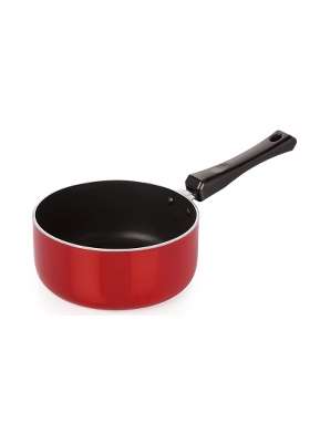 NIRLON Non Stick Food Grade Quality Aluminium Sauce Pan Milk Pan Coffee Pan Tea | 1.2 L | 1.3 Qt | 16 cm | 6.3 Inch