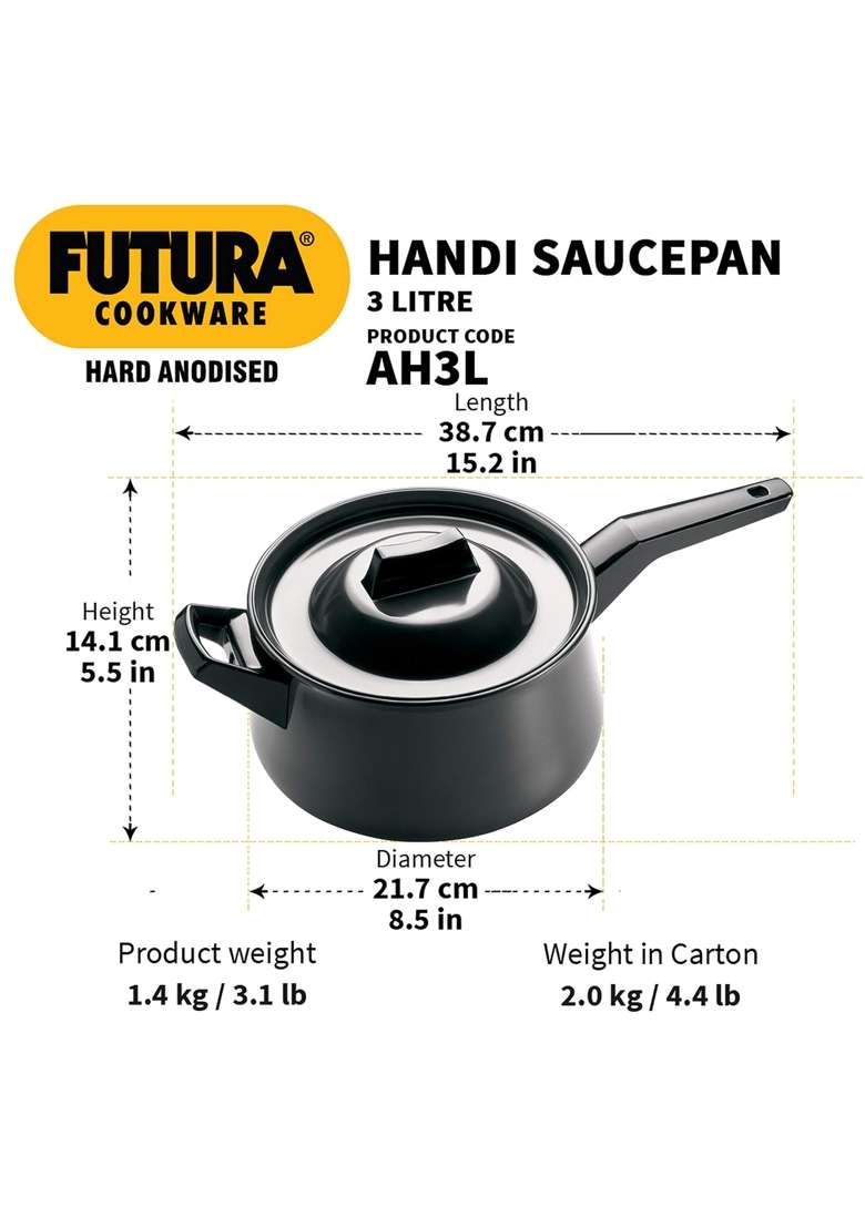 Hawkins Futura Handi Cooking Pot | 3 L | 3.2 Qt - Indya