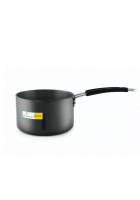 FLIXBLOOM Gradely Hard Anodised Black Induction Base LPG Gas Stove Friendly Cookware | 2 L | 2.1 Qt