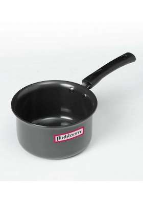 FLIXBLOOM Mega Pro Black Hard Anodised Induction Base Kitchen Utensil Cookware Sauce Pan | 3 L | 3.2 Qt