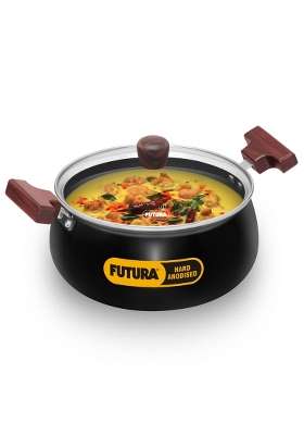 Hawkins Futura Cook N Serve Handi Cooking Pot | 3 L | 3.2 Qt | Induction Compatible | With Lid