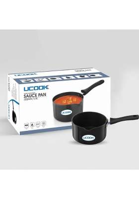 UCOOK By United Ekta Group Hard Anodised Induction Base Saucepan | 1.5 L | 1.6 Qt