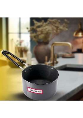 FLIXBLOOM Frontier Black Hard Anodised Induction Base and LPG Gas Stovetop Compatible | 4 L | 4.2 Qt