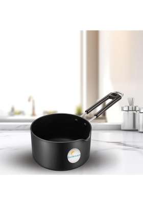 FLIXBLOOM Urban Kitchen Black Hard Anodised Thick Induction Base Bottom and LPG Friendly | 4 L | 4.2 Qt