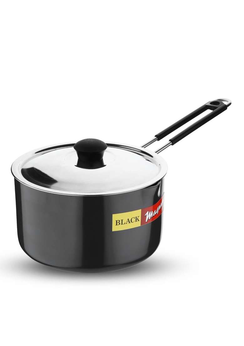 Black Magnum Pro Ibsphl- Saucepan | 1.5 L | 1.6 Qt | With Lid - Indya
