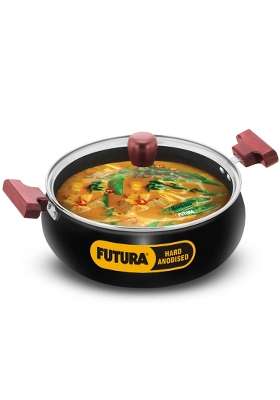 Hawkins Futura Cook N Serve Handi Cooking Pot | 5 L | 5.3 Qt | Induction Compatible | With Lid