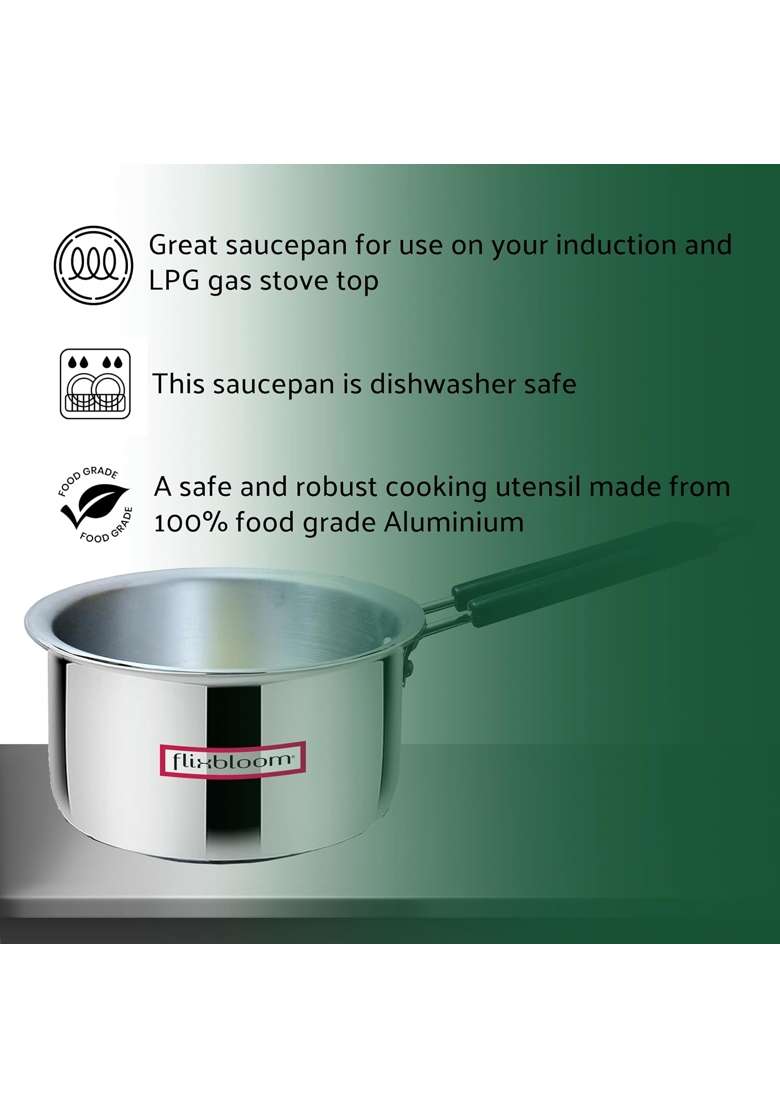 FLIXBLOOM Special Utensil Kitchen Hard Anodised Induction Base Cookware | 1 L | 1.1 Qt - Indya