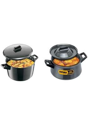 Hawkins Metal Futura Hard Anodised Cook-N-Serve Bowl | 5 L | 5.3 Qt | Non-Stick