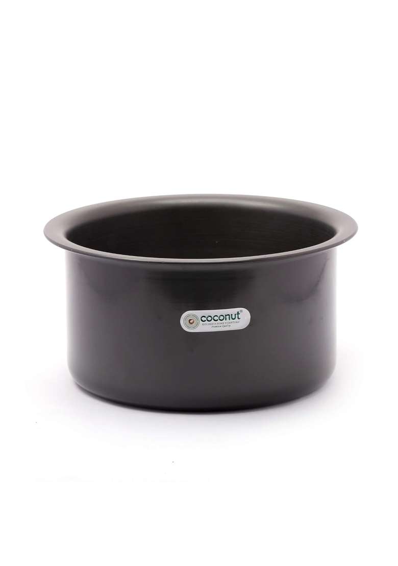 coconut Hard Anodised Tope Cook Pot | 2.5 L | 2.6 Qt | Induction Compatible - Indya
