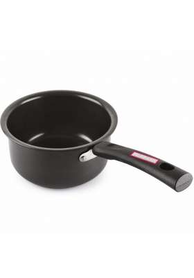 FLIXBLOOM Kitchen Utensil Hard Anodised Cookware Induction Bottom Black Cooking Sacue Pan | 2 L | 2.1 Qt